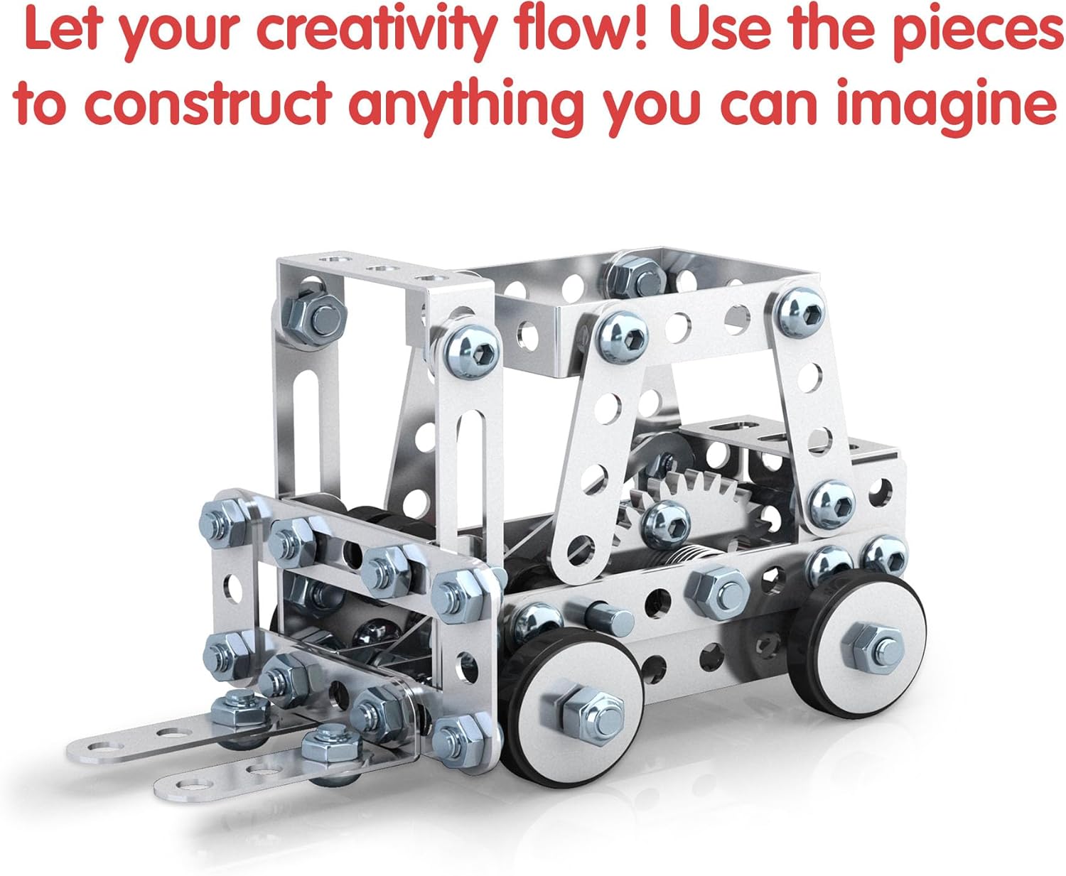 Schylling Steel Works Mechanical Multi-Model - Steel Building Set - Includes 300 Pieces. Tools. and Instructions to Make 10 Different Models - Ages 8 and Up - Image 6